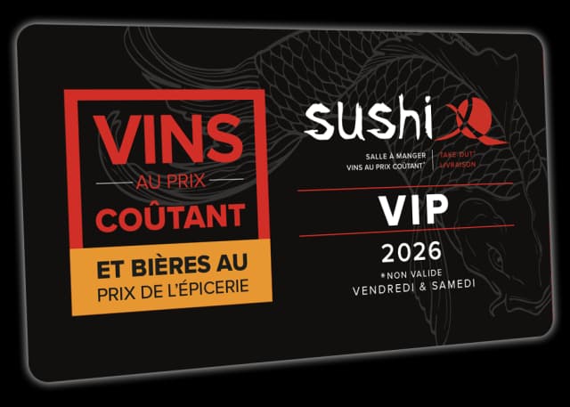 Carte VIP Sushi X